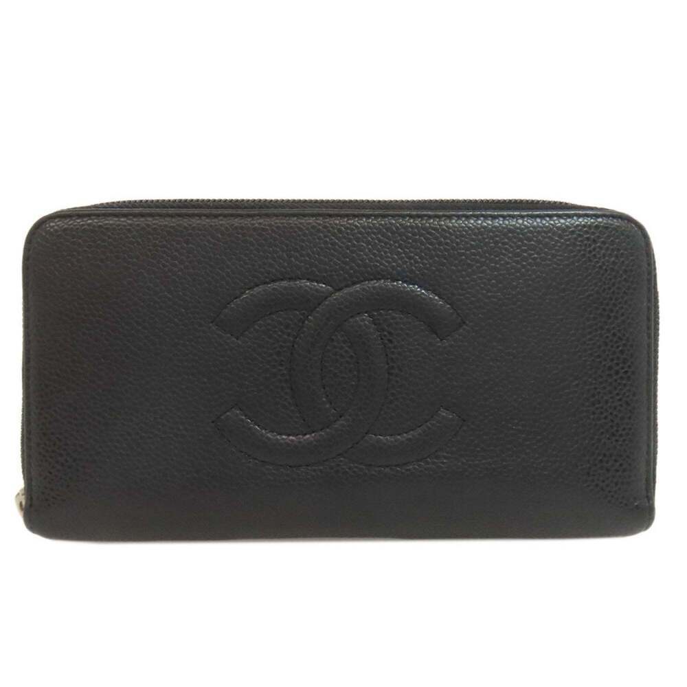 CHANEL Black Logo Wallet